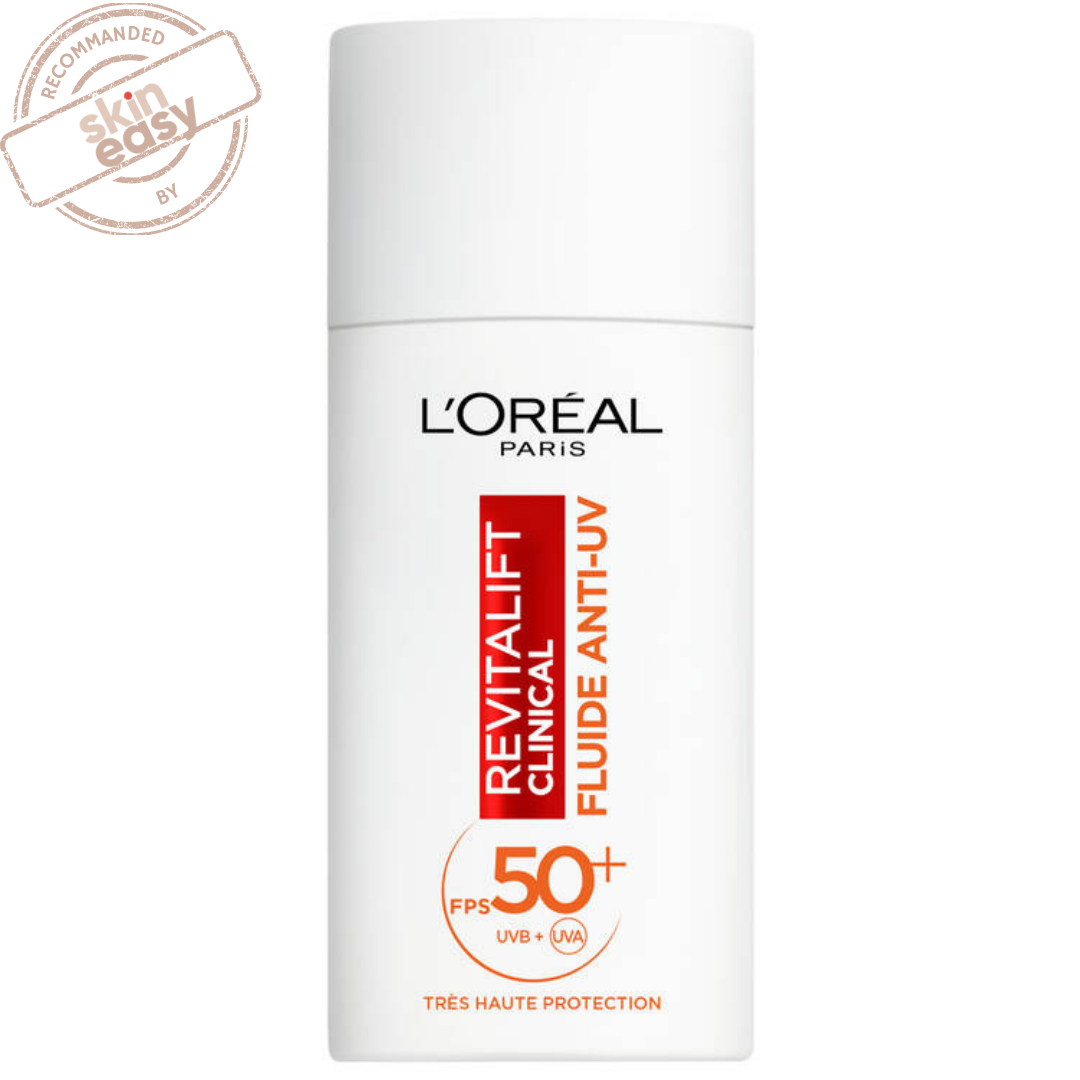 L’Oréal Revitalift Clinical Vitamine C Fluide FPS 50+ crème solaire sans traces